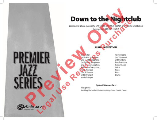 Down to the Nightclub 總譜 | 小雅音樂 Hsiaoya Music