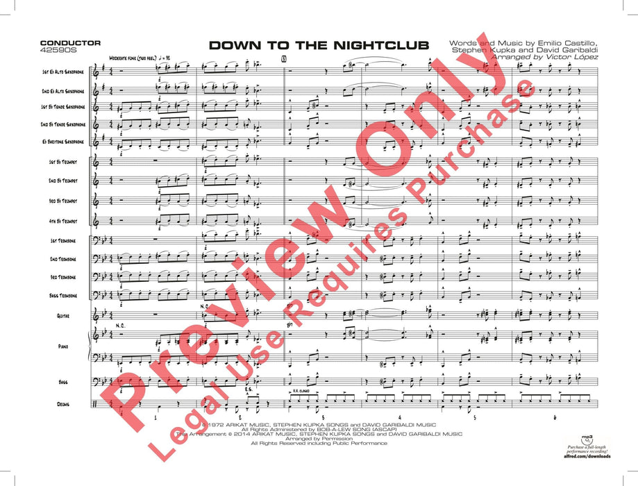 Down to the Nightclub 總譜 | 小雅音樂 Hsiaoya Music