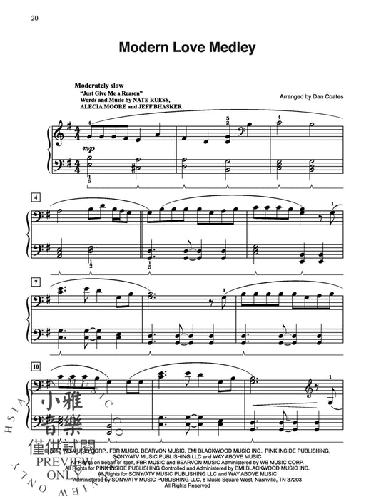 Dan Coates Popular Piano Library: Medleys of Beautiful Ballads 鋼琴 組合曲 敘事曲 | 小雅音樂 Hsiaoya Music