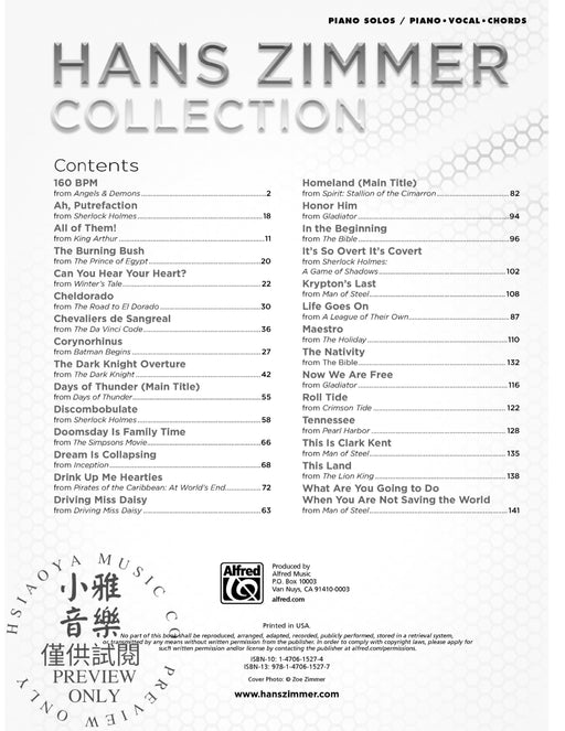 Hans Zimmer Collection | 小雅音樂 Hsiaoya Music