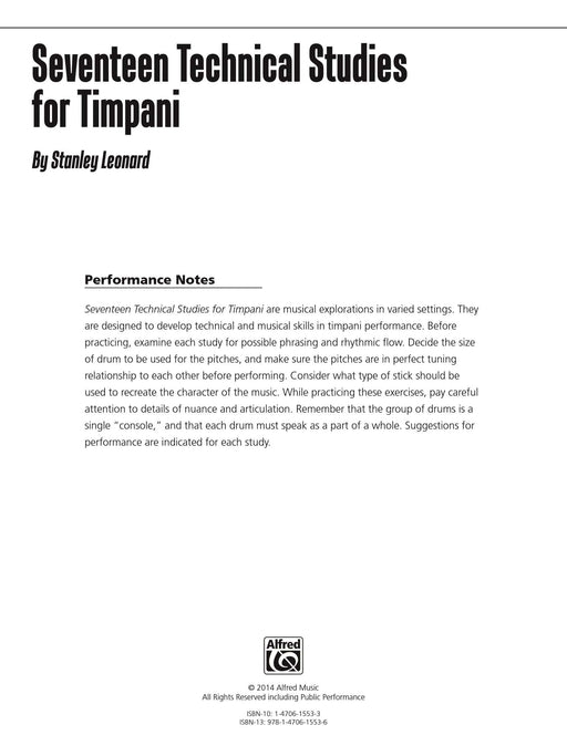 Seventeen Technical Studies for Timpani 定音鼓 | 小雅音樂 Hsiaoya Music