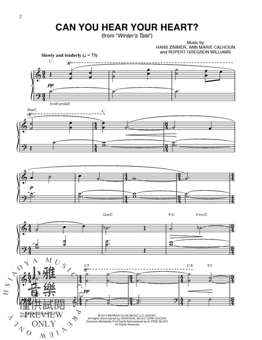 Can You Hear Your Heart? (from Winter's Tale) | 小雅音樂 Hsiaoya Music