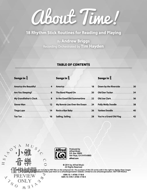 About Time! 18 Rhythm Stick Routines for Reading and Playing 節奏 | 小雅音樂 Hsiaoya Music