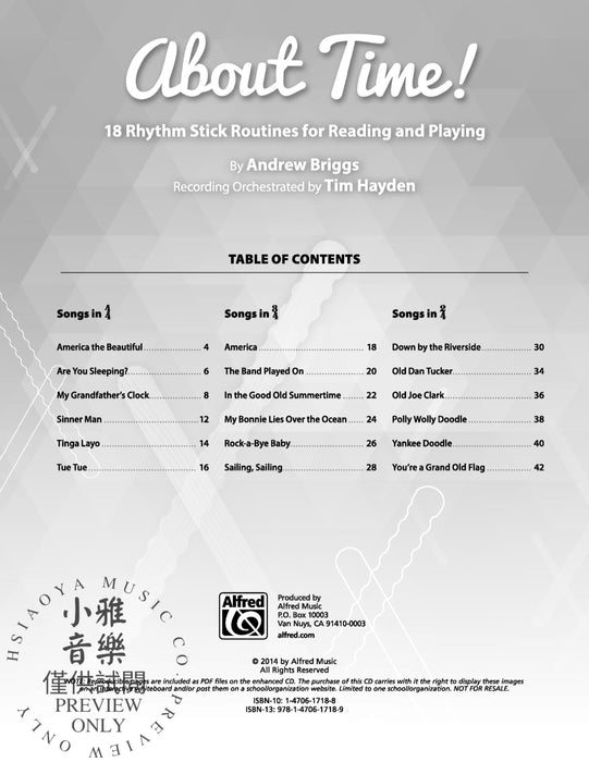 About Time! 18 Rhythm Stick Routines for Reading and Playing 節奏 | 小雅音樂 Hsiaoya Music