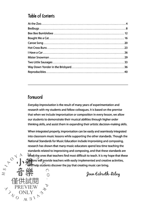 Everyday Improvisation Interactive Lessons for the Music Classroom 即興演奏 | 小雅音樂 Hsiaoya Music