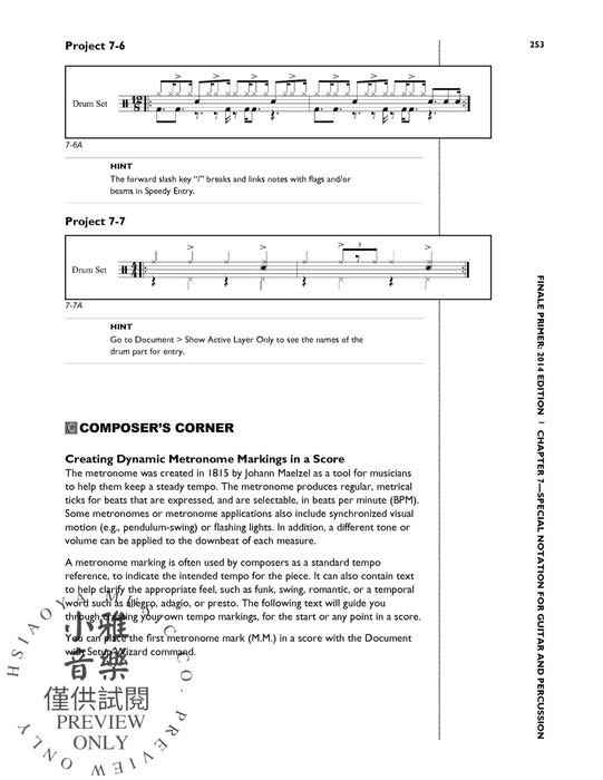 Finale® Primer: 2014 Edition Mastering the Art of Music Notation with Finale 終曲 終曲 | 小雅音樂 Hsiaoya Music