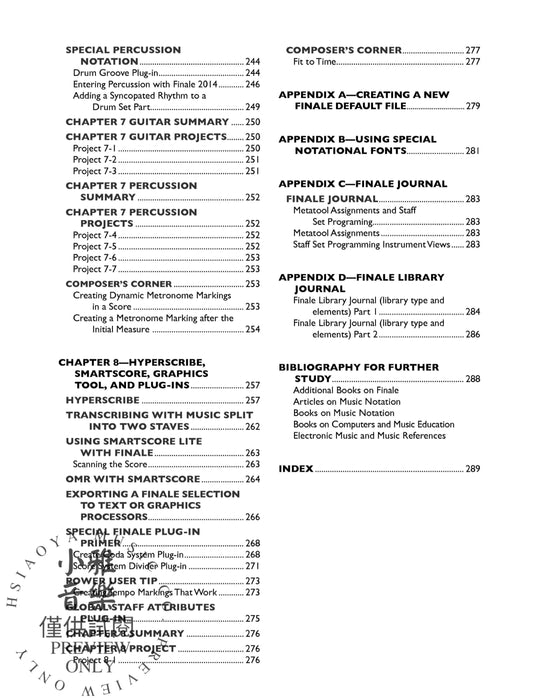 Finale® Primer: 2014 Edition Mastering the Art of Music Notation with Finale 終曲 終曲 | 小雅音樂 Hsiaoya Music