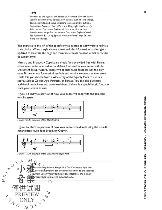 Finale® Primer: 2014 Edition Mastering the Art of Music Notation with Finale 終曲 終曲 | 小雅音樂 Hsiaoya Music