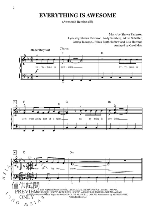 Everything Is Awesome (from The LEGO® Movie) | 小雅音樂 Hsiaoya Music