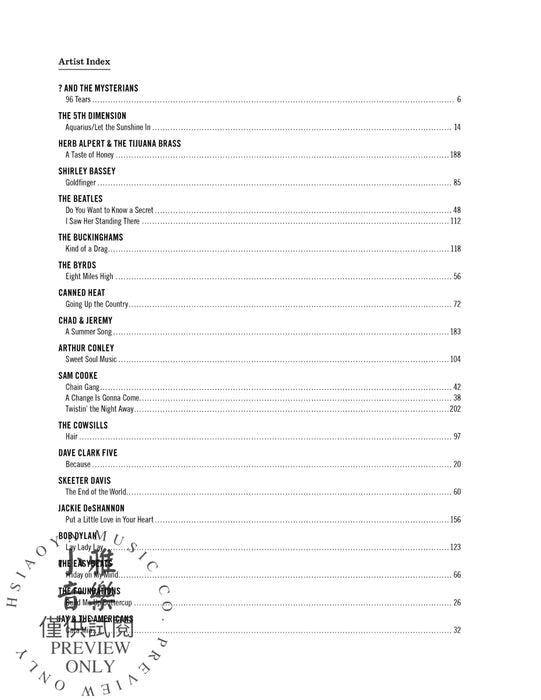 Greatest Hits: The 1960s for Piano Over 40 Pop Music Favorites 鋼琴 | 小雅音樂 Hsiaoya Music