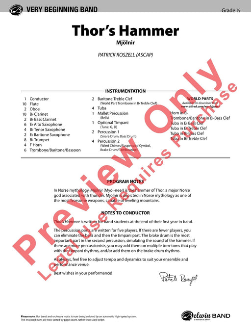 Thor's Hammer Mjölnir 總譜 | 小雅音樂 Hsiaoya Music