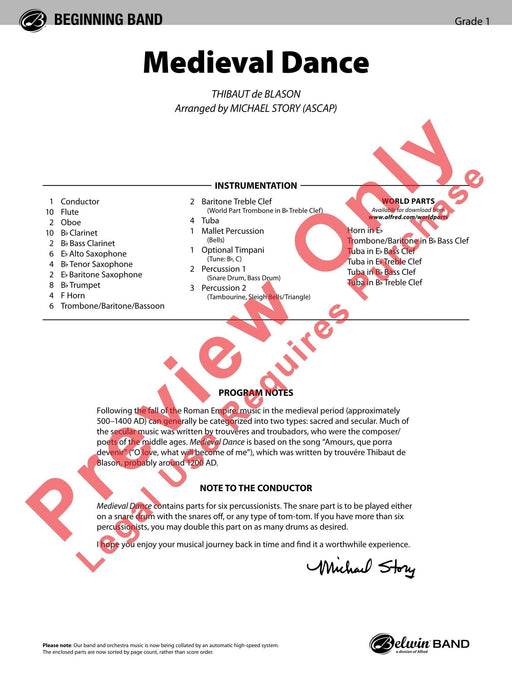 Medieval Dance 舞曲 總譜 | 小雅音樂 Hsiaoya Music