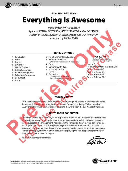 Everything Is Awesome (Awesome Remixxx!!!) From The LEGO® Movie 總譜 | 小雅音樂 Hsiaoya Music