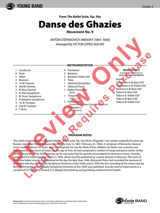 Danse des Ghazies (from The Ballet Suite, Opus 50a) Movement No. 9 芭蕾 組曲 作品 樂章 總譜 | 小雅音樂 Hsiaoya Music