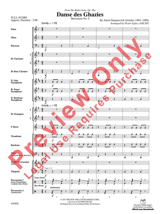 Danse des Ghazies (from The Ballet Suite, Opus 50a) Movement No. 9 芭蕾 組曲 作品 樂章 總譜 | 小雅音樂 Hsiaoya Music