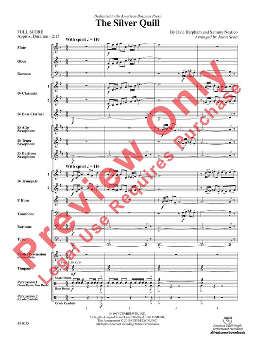 The Silver Quill Dedicated to the American Business Press 總譜 | 小雅音樂 Hsiaoya Music