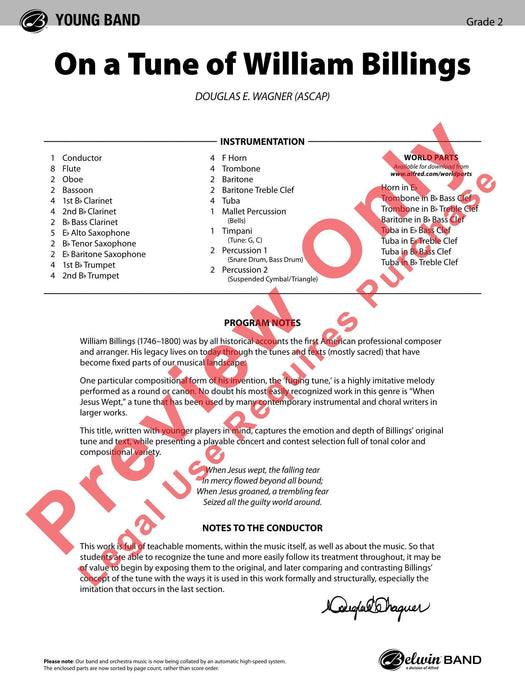 On a Tune of William Billings 總譜 | 小雅音樂 Hsiaoya Music