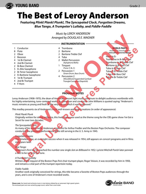 The Best of Leroy Anderson Featuring: Plink! Plank! Plunk! / The Syncopated Clock / Forgotten Dreams / Blue Tango / A Trumpeter's Lullaby / Fiddle-Faddle 探戈 小號 搖籃曲提琴 | 小雅音樂 Hsiaoya Music