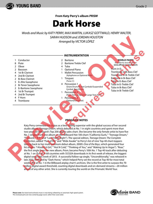 Dark Horse From Katy Perry's Album PRISM 總譜 | 小雅音樂 Hsiaoya Music