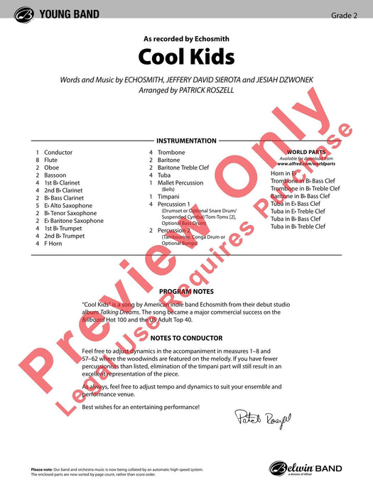 Cool Kids As Recorded by Echosmith 總譜 | 小雅音樂 Hsiaoya Music