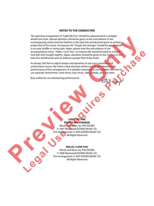 The Doors on Tour Featuring: Light My Fire / People Are Strange / Hello, I Love You 總譜 | 小雅音樂 Hsiaoya Music