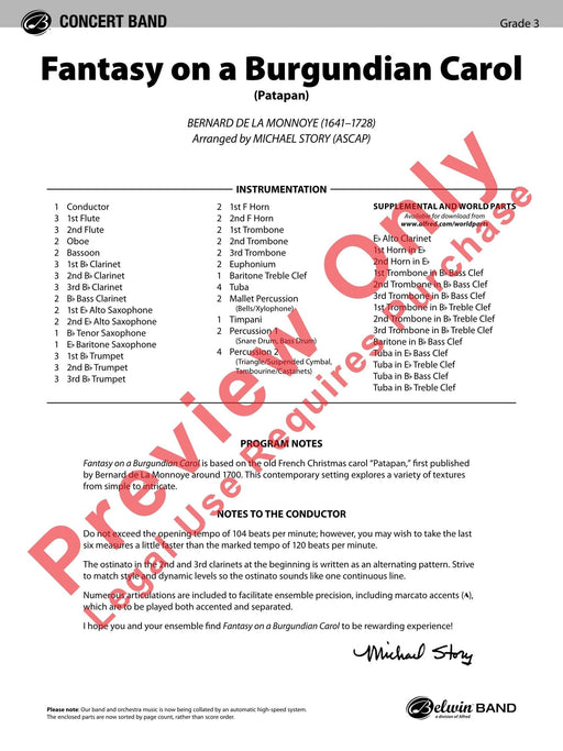 Fantasy on a Burgundian Carol (Patapan) 幻想曲 耶誕頌歌 總譜 | 小雅音樂 Hsiaoya Music