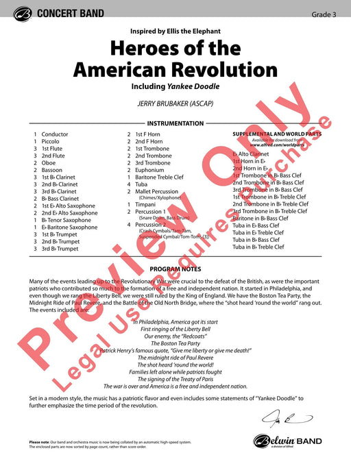 Heroes of the American Revolution Including "Yankee Doodle" 總譜 | 小雅音樂 Hsiaoya Music