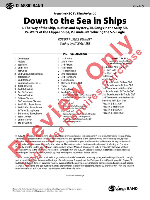 Down to the Sea in Ships (from the NBC TV Film Project 20) I. The Way of the Ship, II. Mists and Mystery, III. Songs in the Salty Air, IV. Waltz of the Clipper Ships, V. Finale, introducing the S.S. Eagle March 神秘劇 圓舞曲 終曲 進行曲 | 小雅音樂 Hsiaoya Music