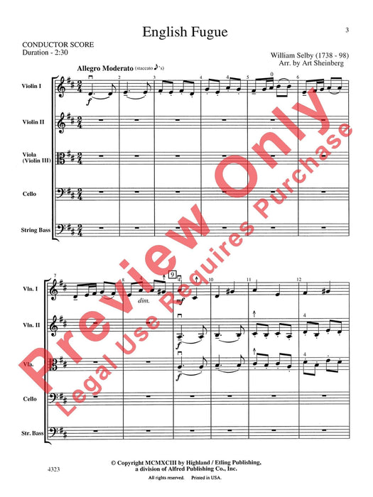 English Fugue 復格曲 總譜 | 小雅音樂 Hsiaoya Music