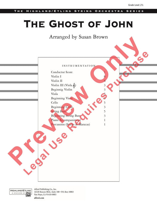 The Ghost of John 總譜 | 小雅音樂 Hsiaoya Music