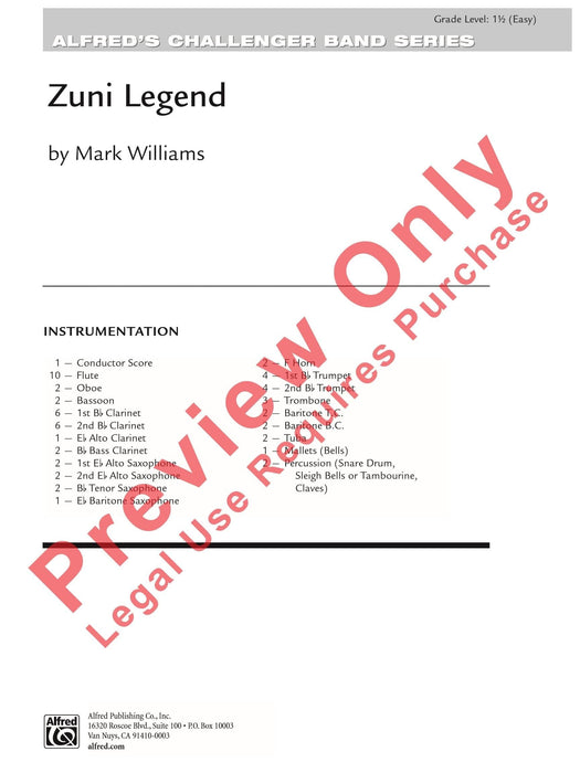 Zuni Legend 傳奇曲 總譜 | 小雅音樂 Hsiaoya Music