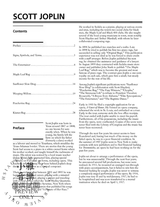 Joplin: Selected Rags Transcribed for Guitar Light Classics Arrangements for Guitar 吉他 | 小雅音樂 Hsiaoya Music