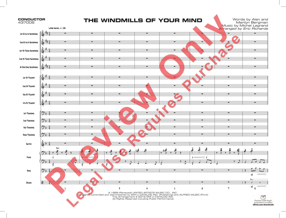 The Windmills of Your Mind 總譜 | 小雅音樂 Hsiaoya Music