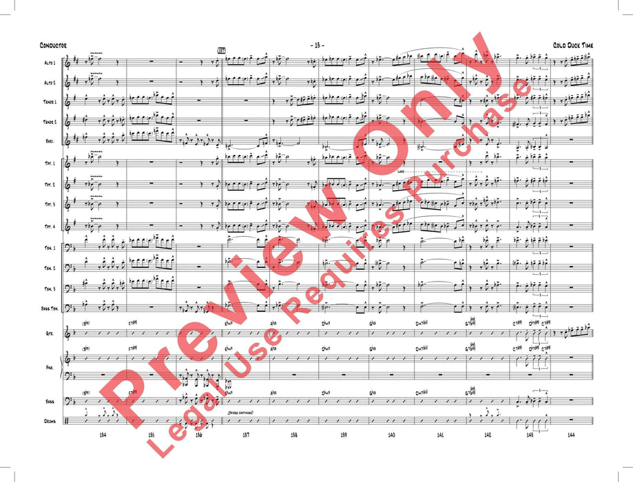 Cold Duck Time As Recorded by Alan Baylock Jazz Orchestra 管弦樂團 總譜 | 小雅音樂 Hsiaoya Music