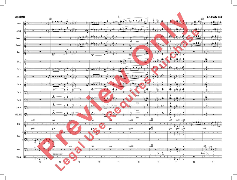 Cold Duck Time As Recorded by Alan Baylock Jazz Orchestra 管弦樂團 總譜 | 小雅音樂 Hsiaoya Music