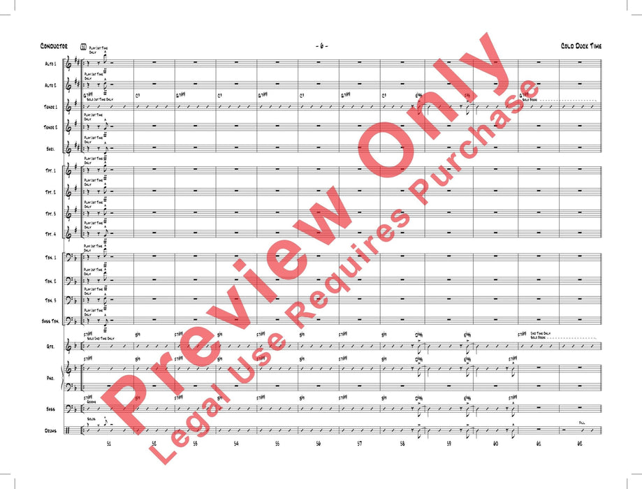 Cold Duck Time As Recorded by Alan Baylock Jazz Orchestra 管弦樂團 總譜 | 小雅音樂 Hsiaoya Music