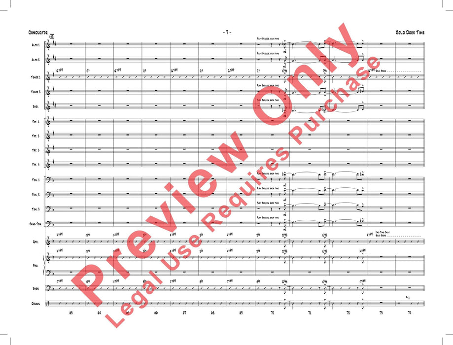 Cold Duck Time As Recorded by Alan Baylock Jazz Orchestra 管弦樂團 總譜 | 小雅音樂 Hsiaoya Music