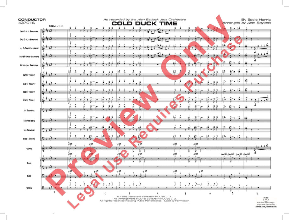 Cold Duck Time As Recorded by Alan Baylock Jazz Orchestra 管弦樂團 | 小雅音樂 Hsiaoya Music