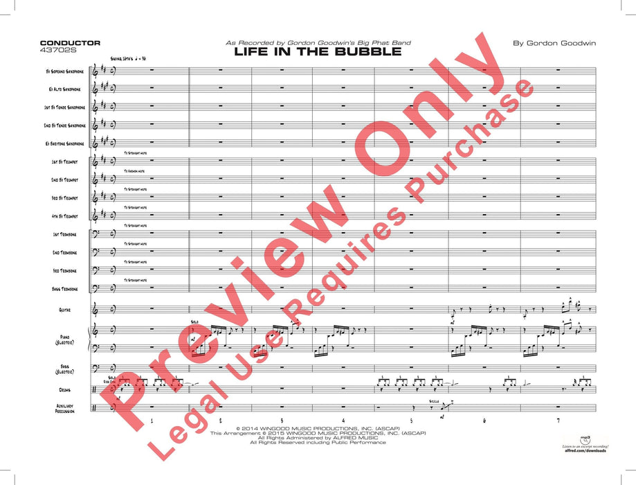 Life in the Bubble As Recorded by Gordon Goodwin's Big Phat Band 總譜 | 小雅音樂 Hsiaoya Music