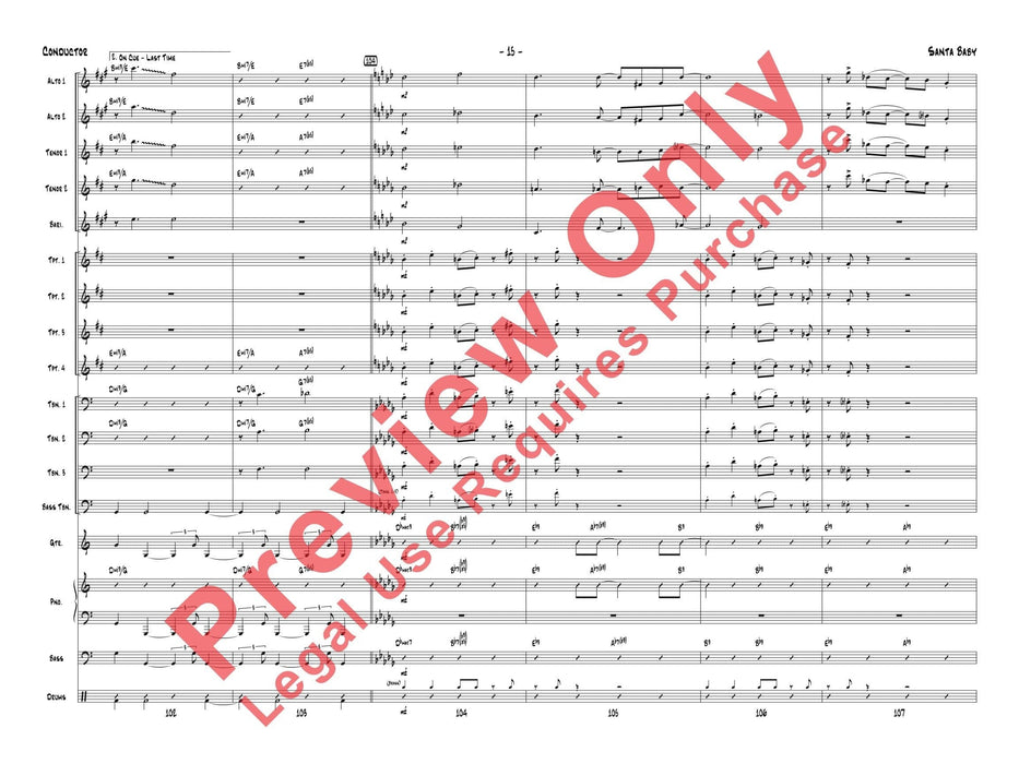 Santa Baby As Recorded by Gordon Goodwin's Big Phat Band 總譜 | 小雅音樂 Hsiaoya Music