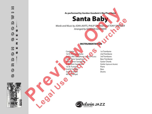 Santa Baby As Recorded by Gordon Goodwin's Big Phat Band 總譜 | 小雅音樂 Hsiaoya Music