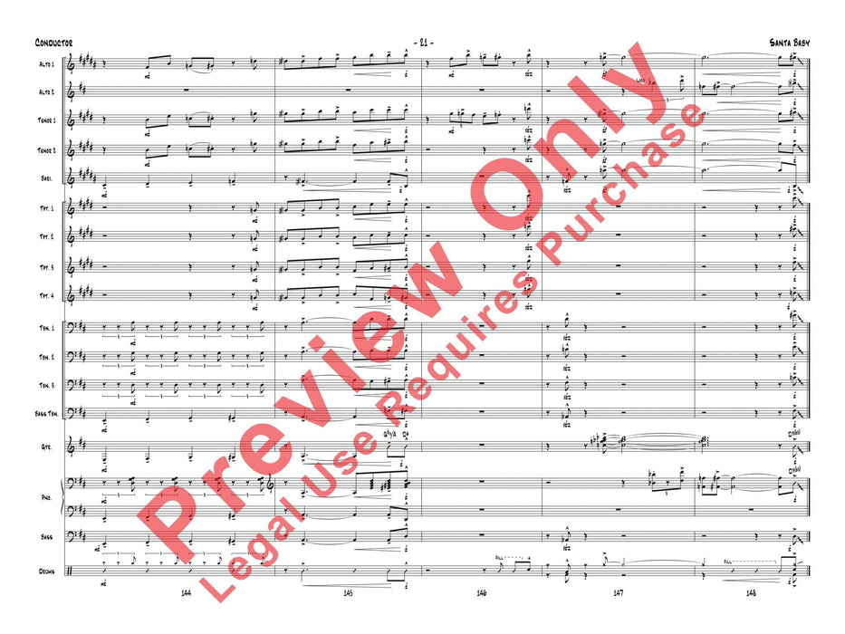 Santa Baby As Recorded by Gordon Goodwin's Big Phat Band 總譜 | 小雅音樂 Hsiaoya Music