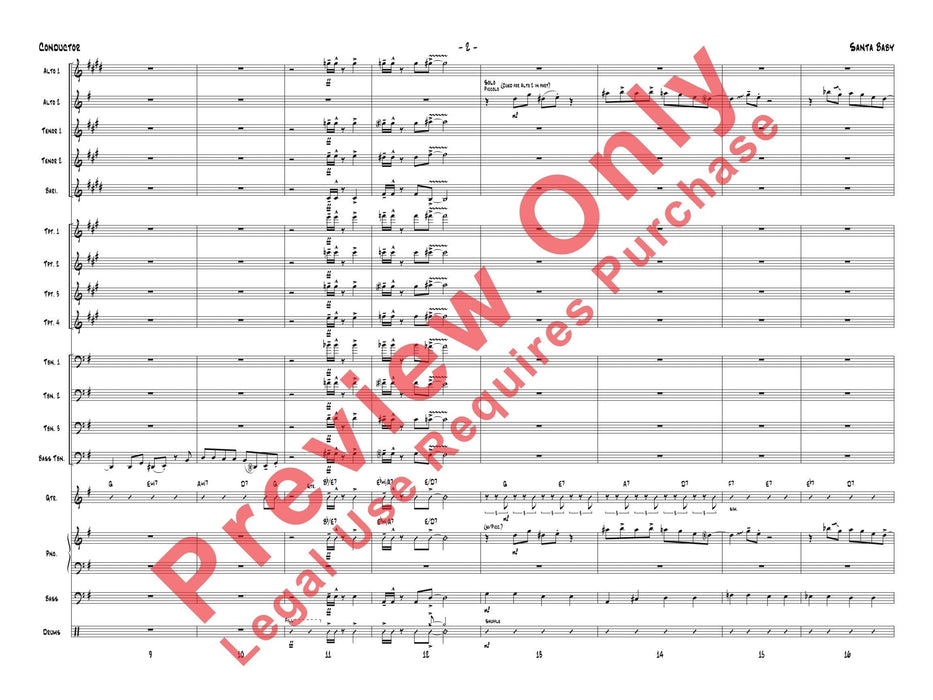 Santa Baby As Recorded by Gordon Goodwin's Big Phat Band 總譜 | 小雅音樂 Hsiaoya Music