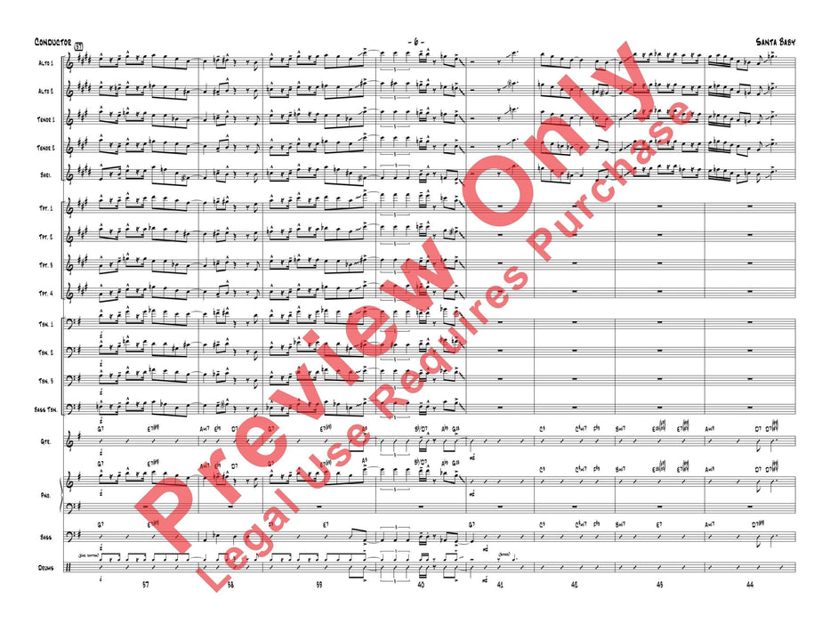 Santa Baby As Recorded by Gordon Goodwin's Big Phat Band 總譜 | 小雅音樂 Hsiaoya Music