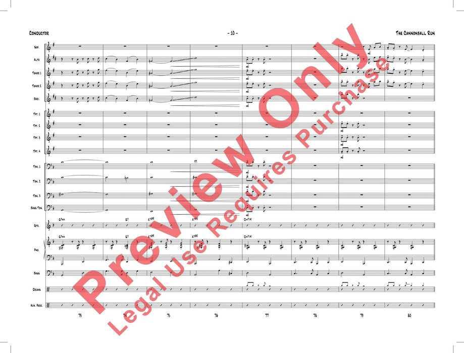 The Cannonball Run As Performed by Gordon Goodwin's Big Phat Band 總譜 | 小雅音樂 Hsiaoya Music