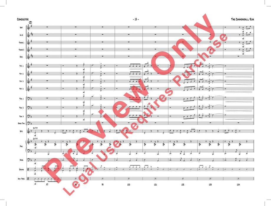 The Cannonball Run As Performed by Gordon Goodwin's Big Phat Band 總譜 | 小雅音樂 Hsiaoya Music