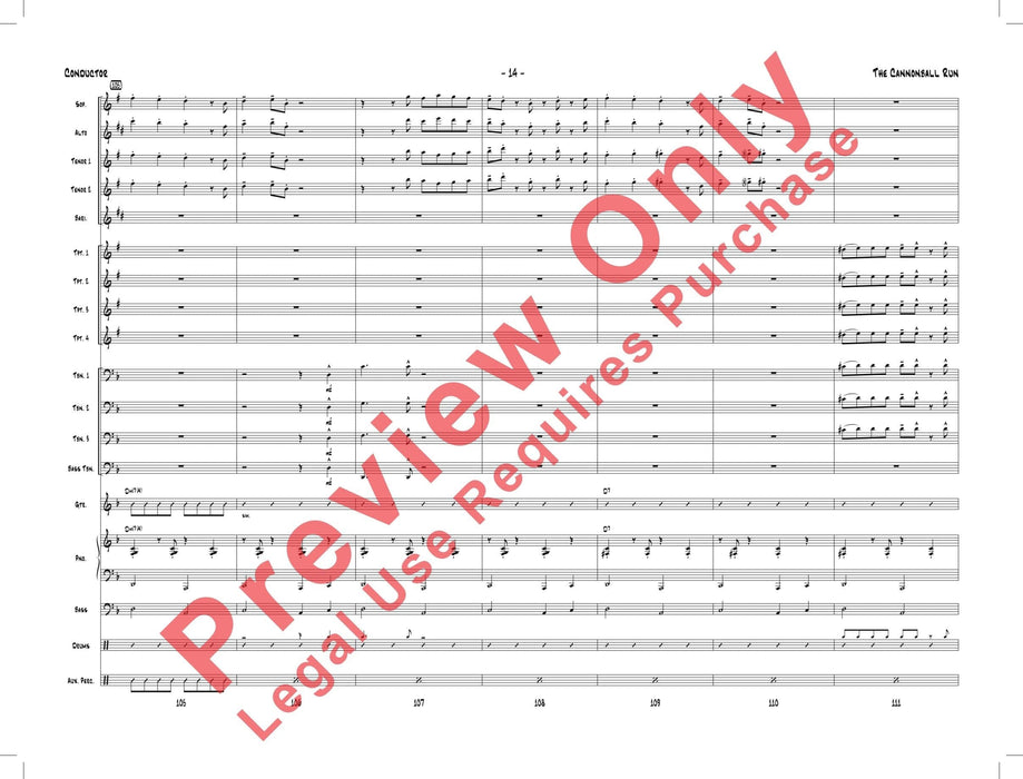 The Cannonball Run As Performed by Gordon Goodwin's Big Phat Band 總譜 | 小雅音樂 Hsiaoya Music