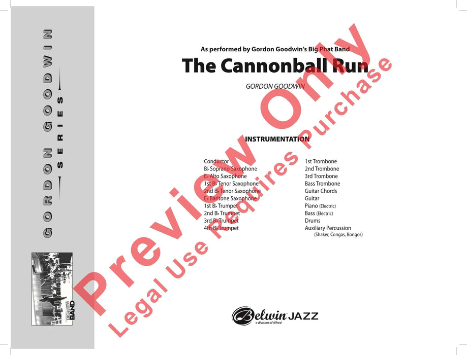 The Cannonball Run As Performed by Gordon Goodwin's Big Phat Band 總譜 | 小雅音樂 Hsiaoya Music