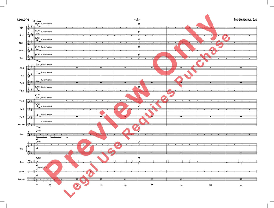 The Cannonball Run As Performed by Gordon Goodwin's Big Phat Band 總譜 | 小雅音樂 Hsiaoya Music