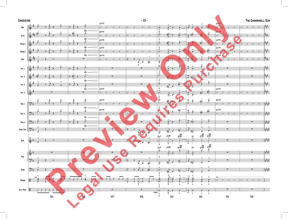 The Cannonball Run As Performed by Gordon Goodwin's Big Phat Band 總譜 | 小雅音樂 Hsiaoya Music